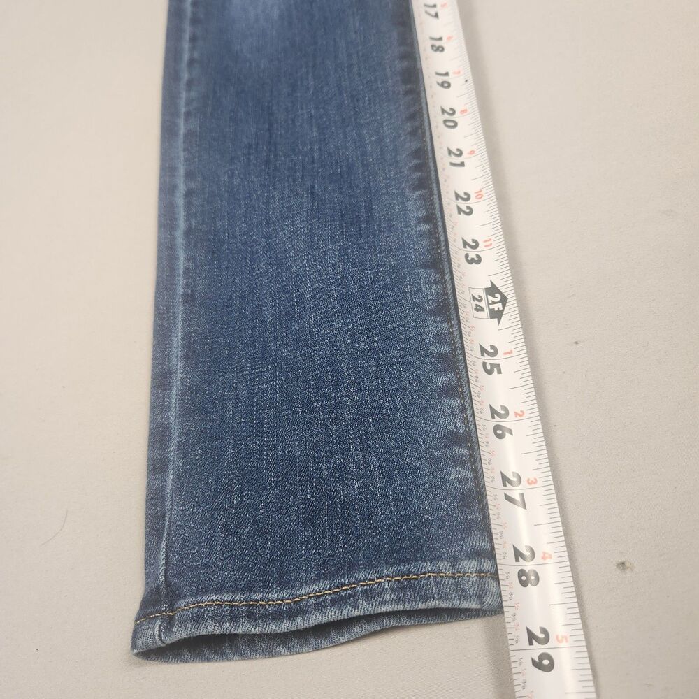 Levi’s 721 High Rise Skinny Jeans Women’s 29x30 Distressed Blue Stretch - Picture 10 of 13